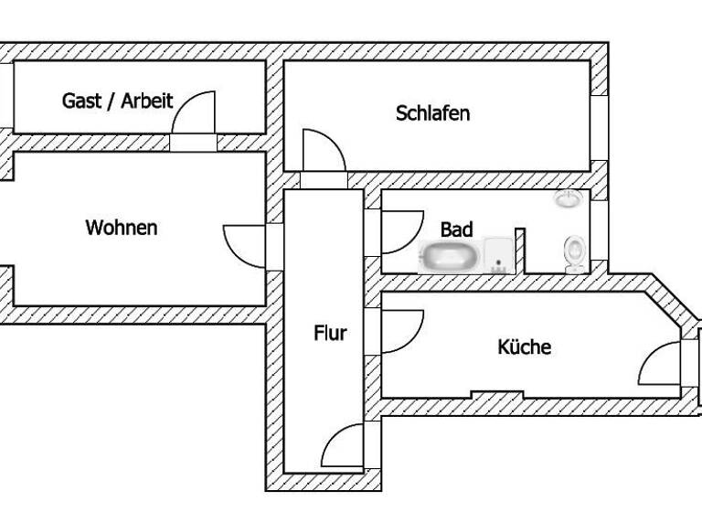Wohnung zur Miete 549 € 3 Zimmer 87 m²<br/>Wohnfläche 1.<br/>Geschoss ab sofort<br/>Verfügbarkeit Innenstadt Riesa 01589