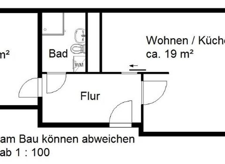 Wohnung zur Miete 268 € 2 Zimmer 43,9 m² 1. Geschoss Fischerring 7 Heide Nord Halle (Saale) 06120