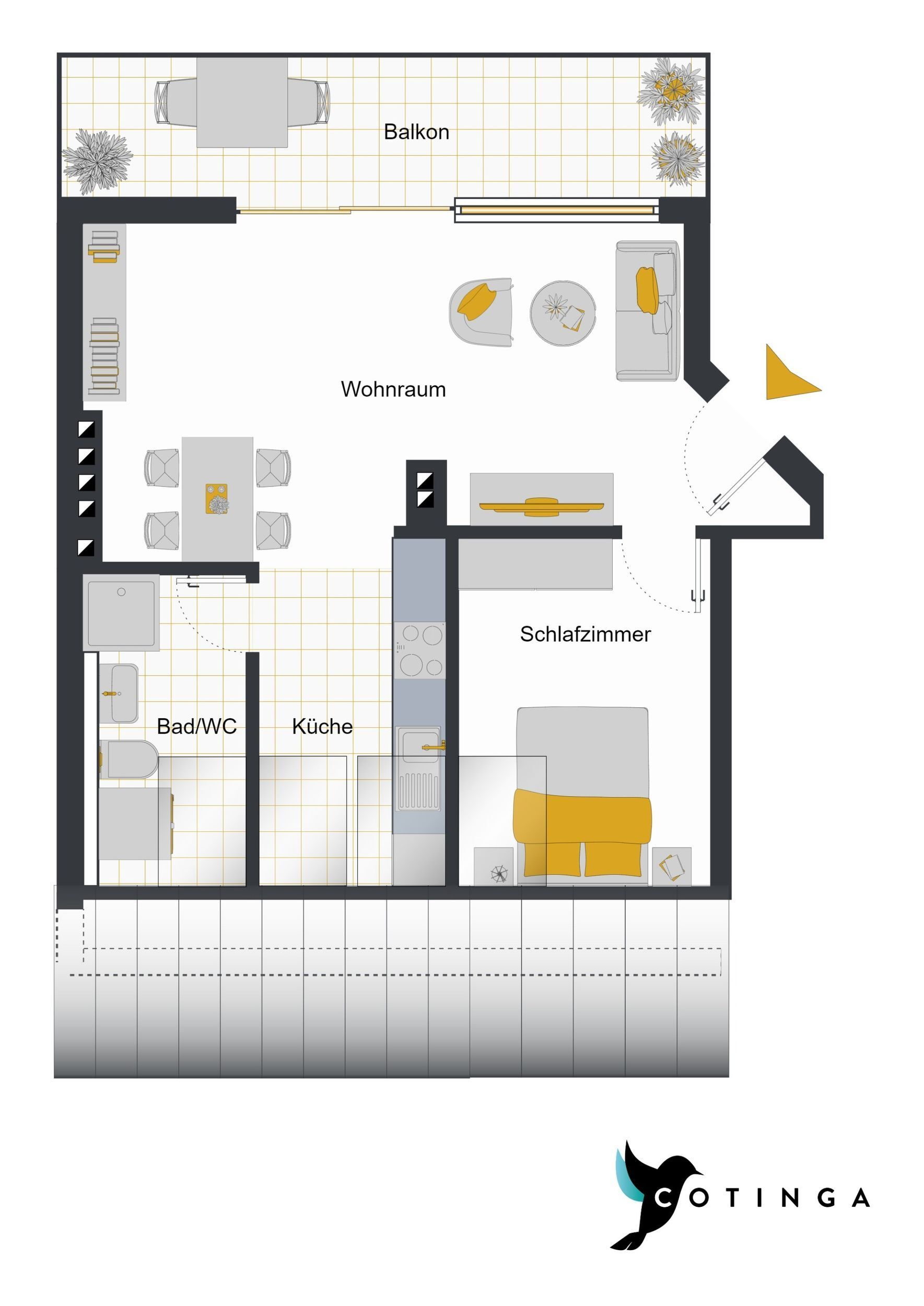 Wohnung zur Miete 975 € 2 Zimmer 61 m²<br/>Wohnfläche 4.<br/>Geschoss 01.02.2025<br/>Verfügbarkeit Grafenstraße 17 Rheintor / Grafenstraße Darmstadt 64283