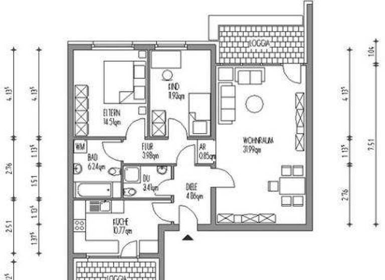 Wohnung zur Miete 690 € 3 Zimmer 92 m² 3. Geschoss Deiringsen Soest 59494