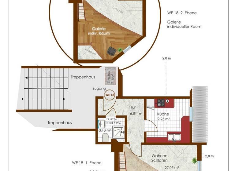 Studio zum Kauf 37.000 € 1 Zimmer 46,5 m² 5. Geschoss Tschaikowskistraße 52 Sonnenberg Chemnitz 09130
