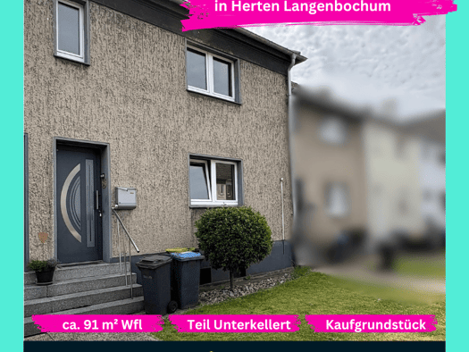 Reihenmittelhaus zum Kauf 199.000 € 5 Zimmer 91 m² 311 m² Grundstück Langenbochum Herten 45701