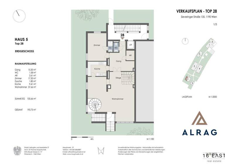 Wohnung zum Kauf - Erstbezug 1.450.000 € 5,5 Zimmer 193,7 m² EG Wien 1190