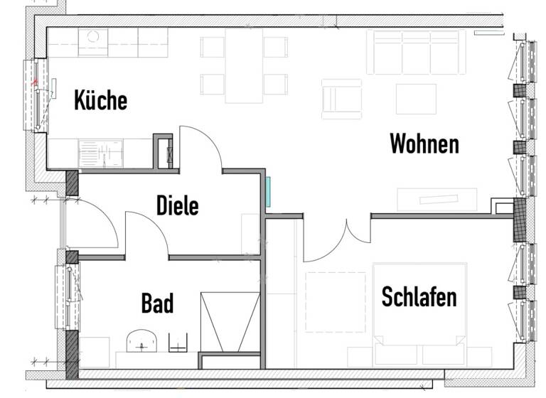 Wohnung zum Kauf 275.000 € 2 Zimmer 60 m²<br/>Wohnfläche 1.<br/>Geschoss ab sofort<br/>Verfügbarkeit Steinbühl Nürnberg 90443
