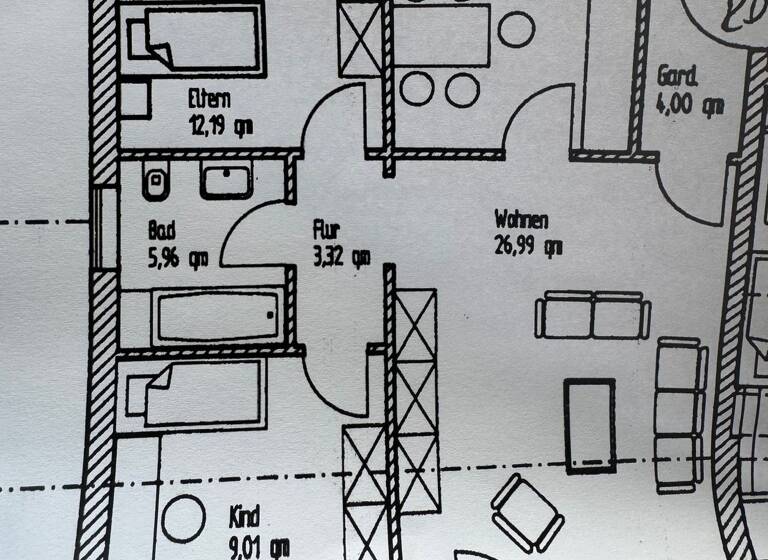 Wohnung zur Miete 785 € 3 Zimmer 70 m² Geschoss 1/2 frei ab 01.05.2026 Rosenstraße 81 Obermaxfeld Königsmoos 86669