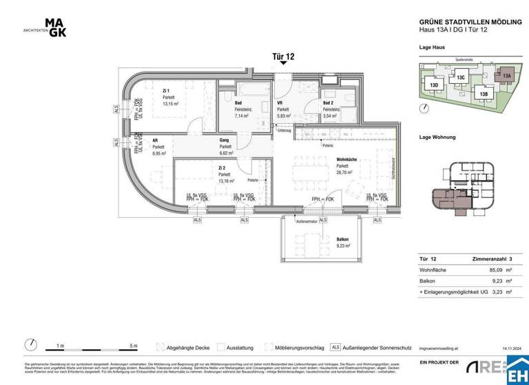 Wohnung zum Kauf - Erstbezug 605.200 € 3 Zimmer 85,1 m² 3. Geschoss Quellenstraße Mödling 2340