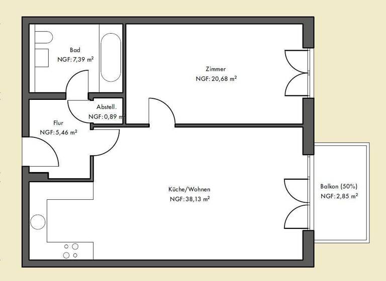 Wohnung zum Kauf 259.000 € 2 Zimmer 75,4 m² 1. Geschoss Pölnitzweg 126 Buch Berlin 13125