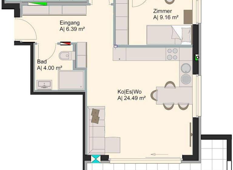 Wohnung zum Kauf - Erstbezug 395.000 € 4 Zimmer 77,2 m² 1. Geschoss Prad 39026