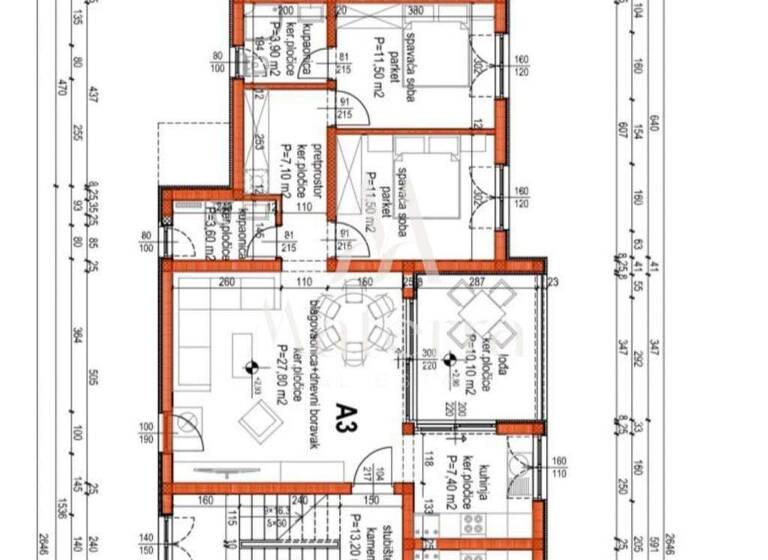 Wohnung zum Kauf 288.000 € 3 Zimmer 80 m² 1. Geschoss Primosten Primosten