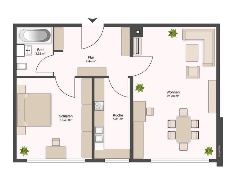 Wohnung zum Kauf 399.000 € 2 Zimmer 51 m² EG Obergiesing München 81539