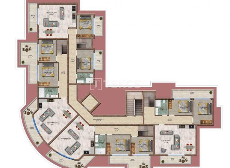 Penthouse zum Kauf 156.000 € 3 Zimmer 111 m² EG Antalya 07410