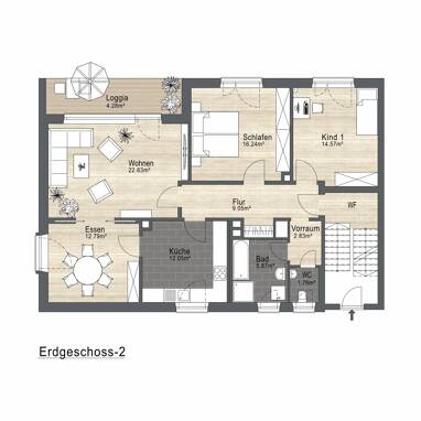 Terrassenwohnung zum Kauf 269.000 € 4 Zimmer 102,1 m² 1. Geschoss Sperberweg Hammerweg Weiden in der Oberpfalz 92637