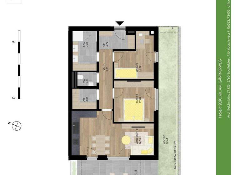 Wohnung zum Kauf - Erstbezug provisionsfrei 448.400 € 3 Zimmer 72,9 m² EG Gärtnerweg 6 Schörfling am Attersee 4861