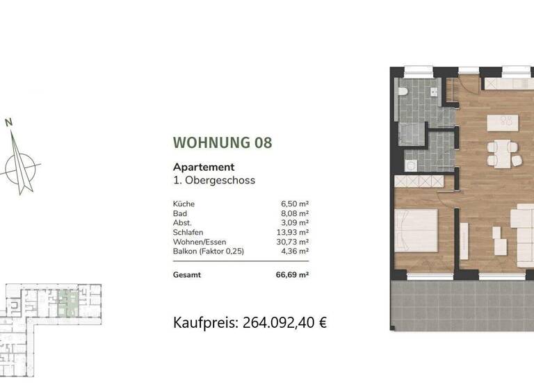 Wohnung zum Kauf - Erstbezug provisionsfrei 264.092 € 2 Zimmer 62,6 m² Neuenburg Zetel 26340