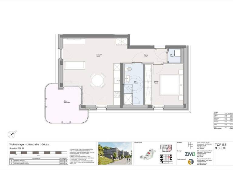 Terrassenwohnung zum Kauf - Erstbezug 357.000 € 2 Zimmer 51,7 m² 2. Geschoss Littastraße 12 Götzis 6840