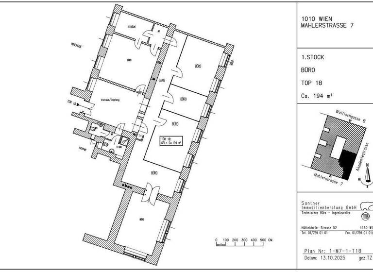 Bürofläche zur Miete 23 € 193,7 m² Bürofläche Wien 1010