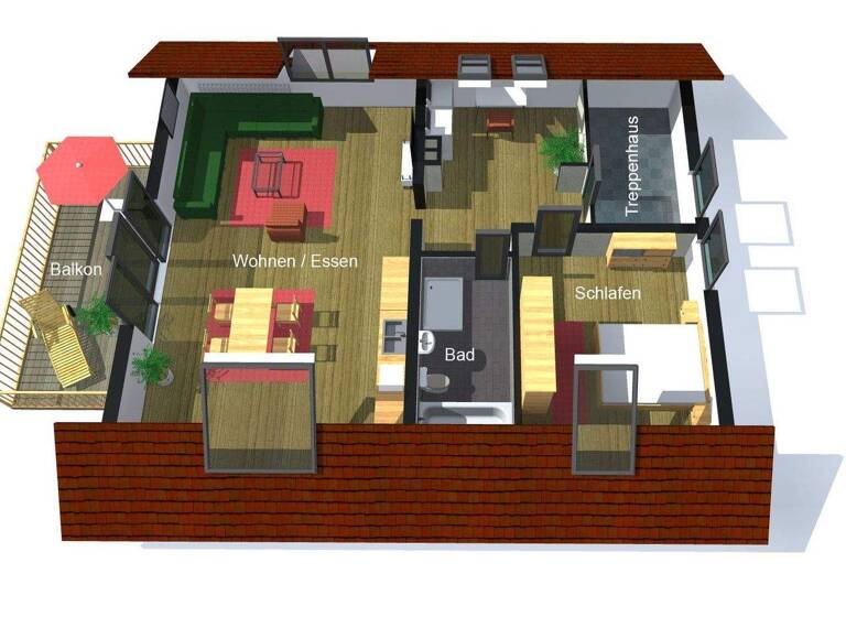 Wohnung zur Miete 900 € 2 Zimmer 80 m² 2. Geschoss frei ab 01.07.2026 Sonnenweg 16 Bad Harzburg 38667