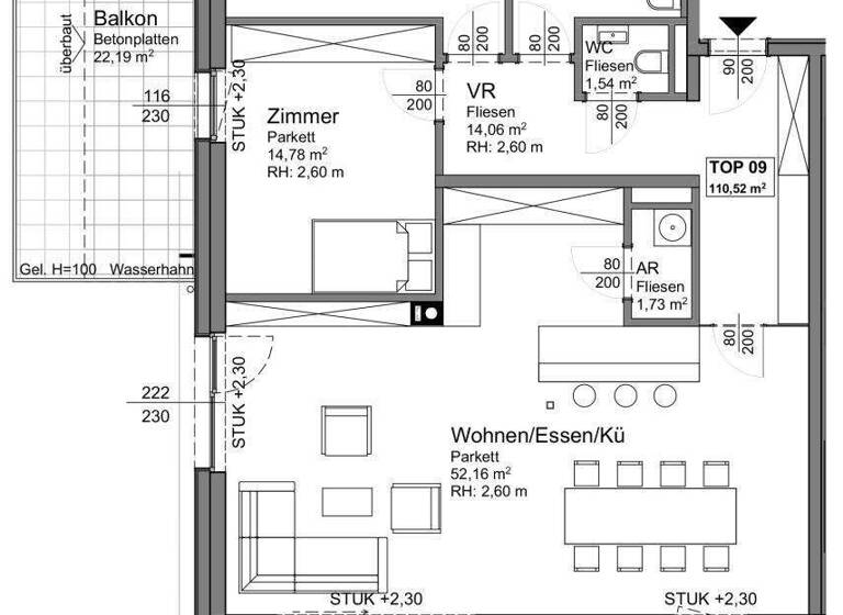 Wohnung zum Kauf - Erstbezug 543.320 € 3 Zimmer 110,5 m² 1. Geschoss Ohlsdorf 4694