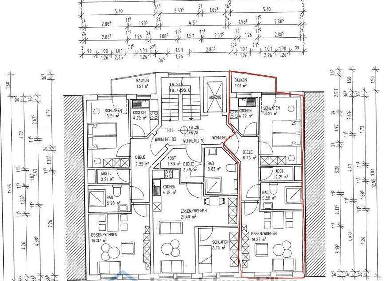 Wohnung zur Miete 550 € 2 Zimmer 55,3 m² 3. Geschoss frei ab sofort Steinstr. 49 Südvorstadt Leipzig 04275