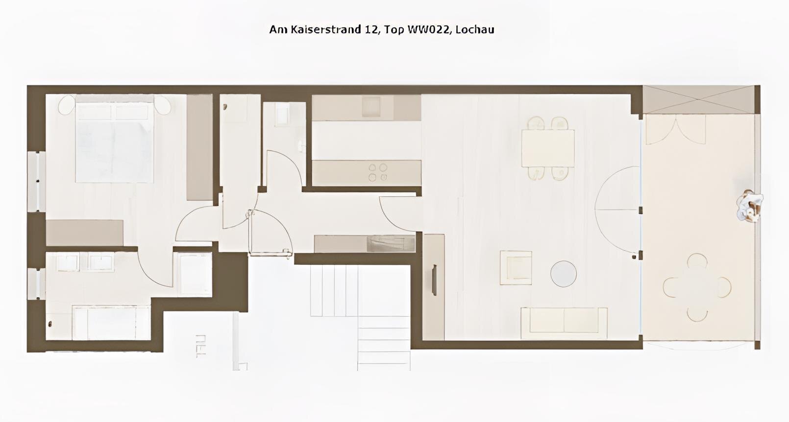 Terrassenwohnung zur Miete 1.895 € 2 Zimmer 62,6 m²<br/>Wohnfläche 3.<br/>Geschoss 01.12.2024<br/>Verfügbarkeit Am Kaiserstrand 12 Lochau 6911