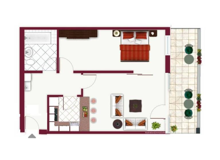 Terrassenwohnung zur Miete 1.290 € 2 Zimmer 65 m²<br/>Wohnfläche 1.<br/>Geschoss Budapester Straße 33a Tiergarten Berlin 10787