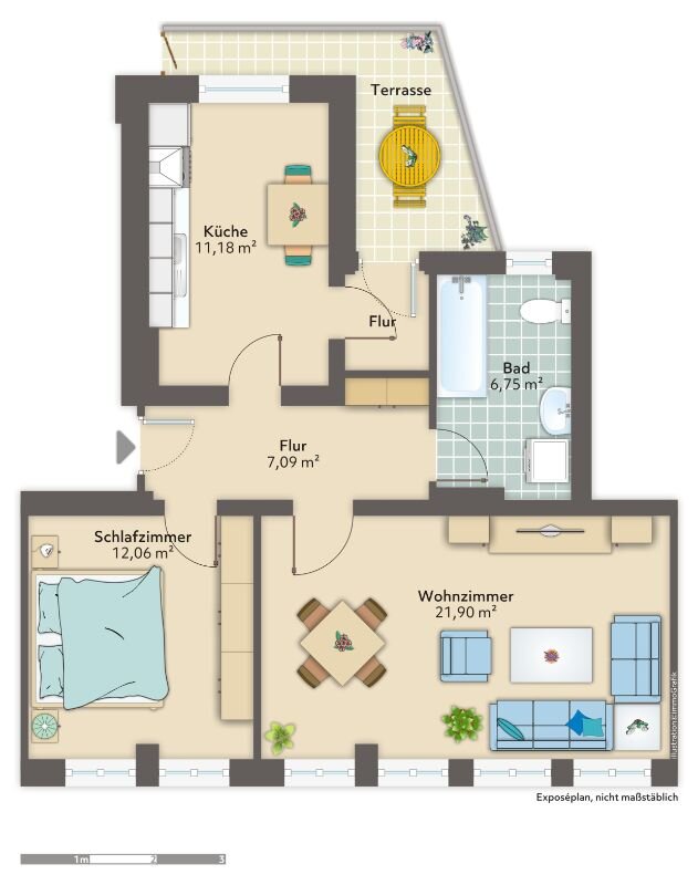 Wohnung zur Miete 400 € 2 Zimmer 63,8 m²<br/>Wohnfläche EG<br/>Geschoss 01.03.2025<br/>Verfügbarkeit Neuelandstraße 74 Klushof Bremerhaven 27576