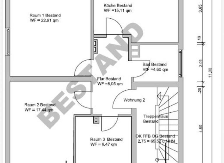 Wohnung zur Miete 1.165 € 3 Zimmer 79 m² Geschoss 1/3 frei ab 01.05.2026 Brück Köln 51109