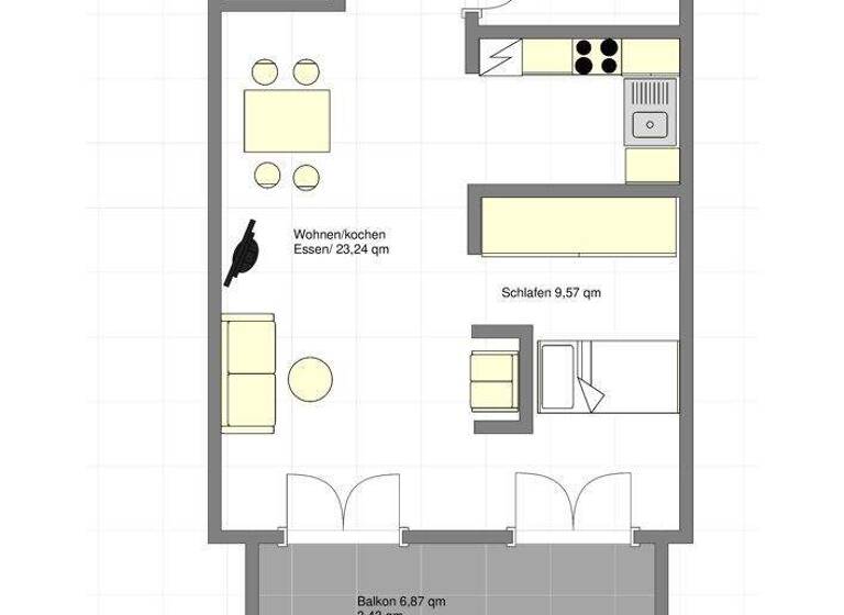 Studio zum Kauf - Erstbezug provisionsfrei 274.170 € 1 Zimmer 42,2 m² Wettstetten 85139