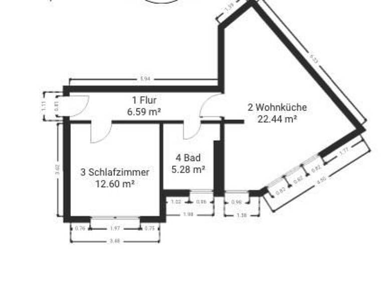 Wohnung zur Miete 570 € 2 Zimmer 46 m²<br/>Wohnfläche EG<br/>Geschoss ab sofort<br/>Verfügbarkeit Lessingstraße 1 Weinböhla 01689