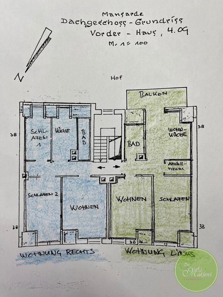 Wohnung zum Kauf als Kapitalanlage geeignet 155.450 € 3 Zimmer 53,1 m²<br/>Wohnfläche Grünstraße 5 St. Leonhard Nürnberg 90439