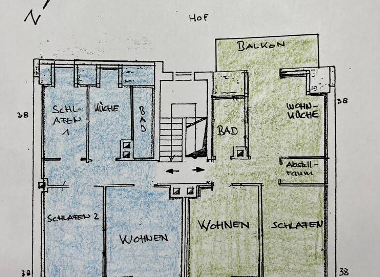 Wohnung zum Kauf als Kapitalanlage geeignet 155.450 € 3 Zimmer 53,1 m²<br/>Wohnfläche Grünstraße 5 St Leonhard Nürnberg 90439
