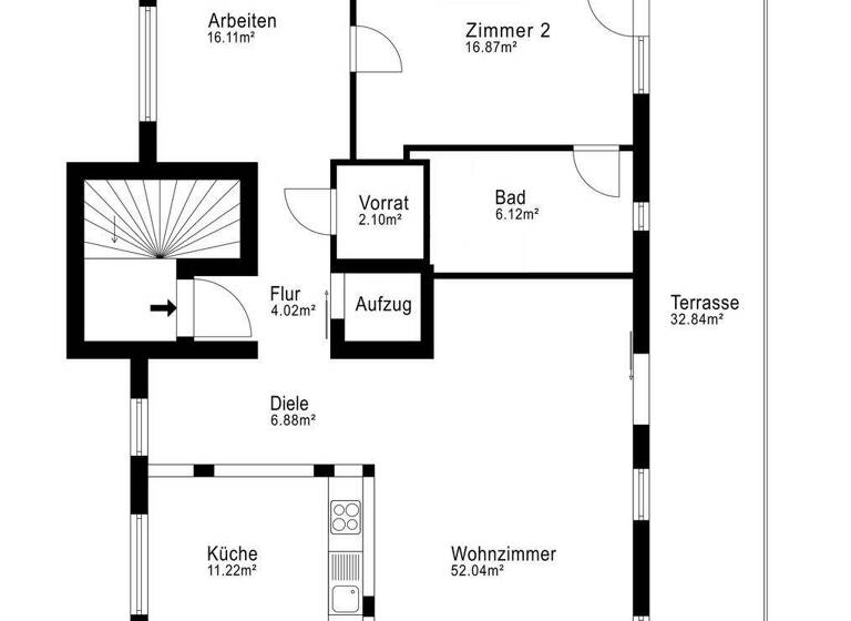 Penthouse zum Kauf 1.060.000 € 3,5 Zimmer 152 m² 3. Geschoss Bayenthal Köln 50968