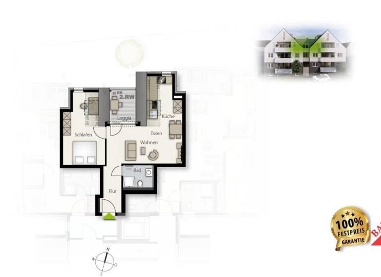 Wohnung zum Kauf provisionsfrei 299.000 € 2 Zimmer 49 m²<br/>Wohnfläche Weil im Schönbuch Weil im Schönbuch 71093