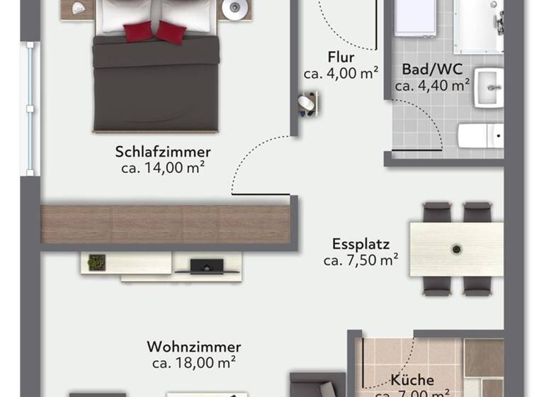 Wohnung zum Kauf 190.000 € 2 Zimmer 53,5 m²<br/>Wohnfläche 2.<br/>Geschoss Magstadt Magstadt 71106