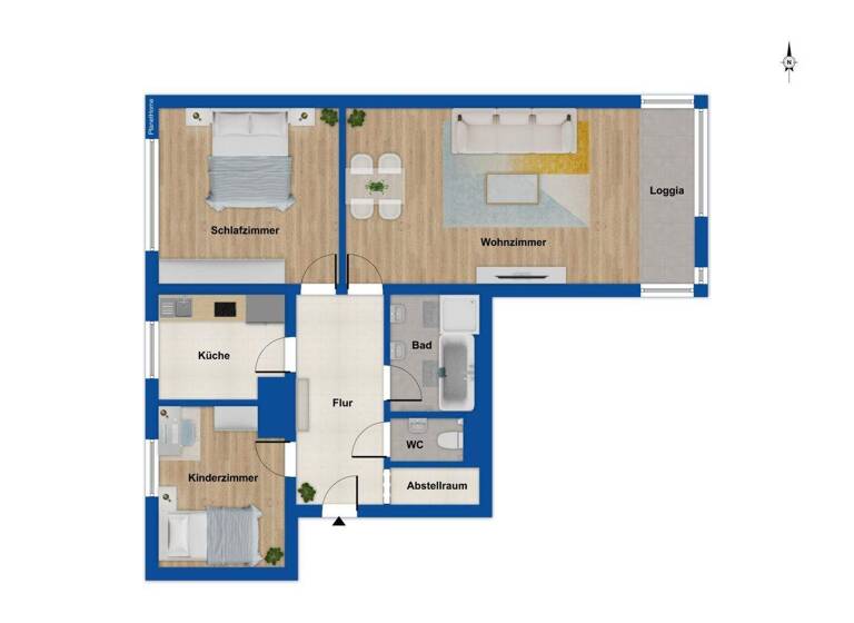 Wohnung zum Kauf 169.000 € 3 Zimmer 80 m² 3. Geschoss Dellviertel Duisburg 47053