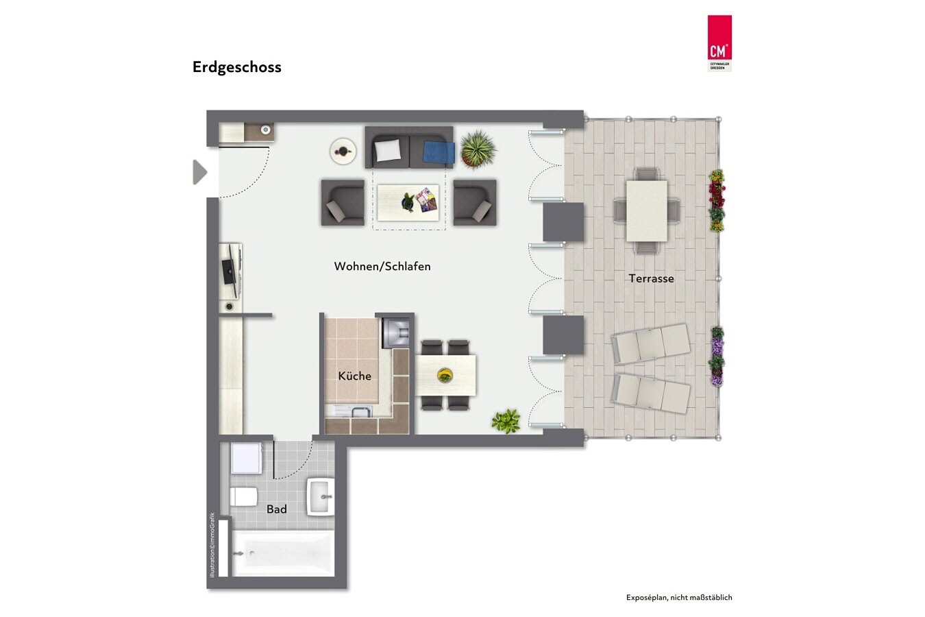 Wohnung zur Miete 375 € 1 Zimmer 43,9 m²<br/>Wohnfläche EG<br/>Geschoss 15.01.2025<br/>Verfügbarkeit Lockwitzgrund 123k Burgstädtel Kreischa 01731