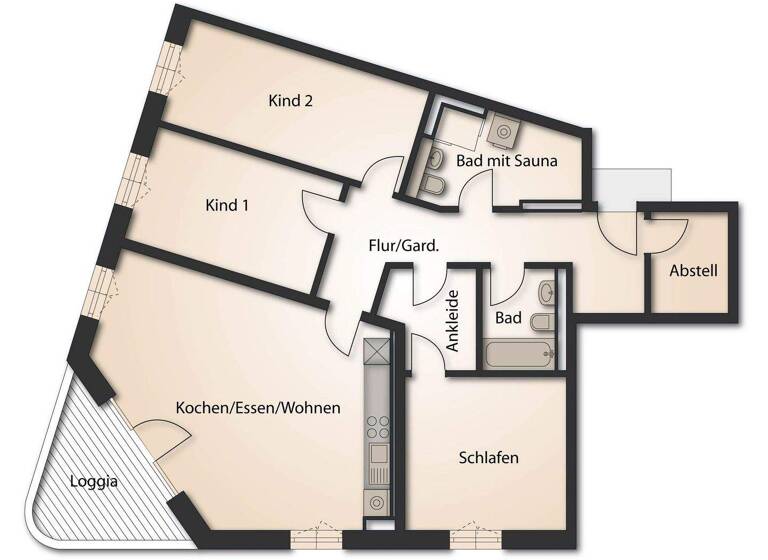 Wohnung zum Kauf - Erstbezug provisionsfrei 642.600 € 4,5 Zimmer 116,5 m² 3. Geschoss Leipziger Vorstadt Dresden / Leipziger Vorstadt 01097
