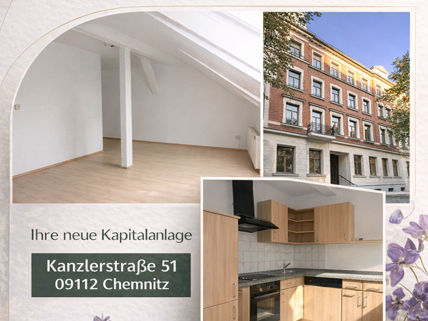 Wohnung zum Kauf 79.500 € 2 Zimmer 53 m² Kaßberg Chemnitz 09112