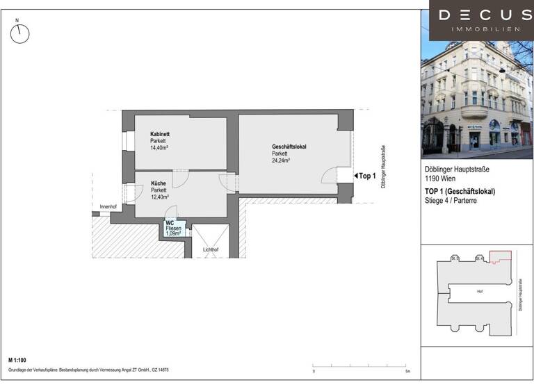 Ladenfläche zum Kauf provisionsfrei 325.500 € 2 Zimmer Wien 1190