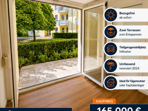 Terrassenwohnung zum Kauf 165.000 € 2 Zimmer 60,2 m² 2. Geschoss frei ab sofort Wermutmühlenweg 7 Ilversgehofen Erfurt 99089