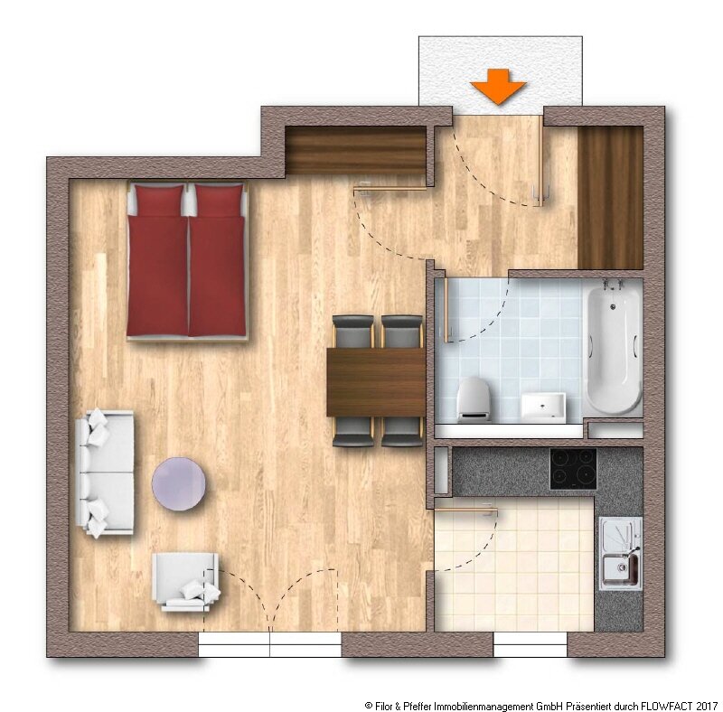 Wohnung zur Miete 278 € 3.<br/>Geschoss Sankt-Michael-Straße 11/11a Fichtestraße / Ambrosiusplatz Magdeburg 39112