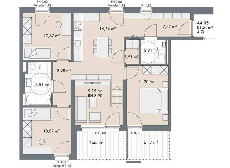 Wohnung zum Kauf - Erstbezug provisionsfrei 820.000 € 4 Zimmer 81,3 m² 4. Geschoss Egerdachstraße Pradl Innsbruck 6020