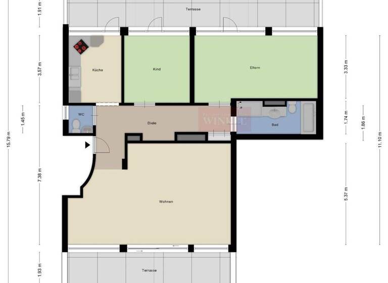 Wohnung zum Kauf 557.000 € 3 Zimmer 129 m² 3. Geschoss frei ab sofort Venusberg Bonn 53115