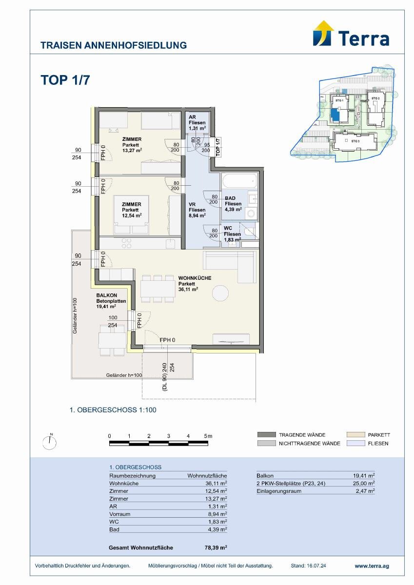 Wohnung zur Miete 842 € 3 Zimmer 78,4 m²<br/>Wohnfläche 01.09.2026<br/>Verfügbarkeit Traisen 3160