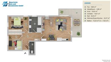 Wohnung zum Kauf - Neubau provisionsfrei 277.200 € 3 Zimmer 85,4 m² 1. Geschoss Winzer Winzer 94577