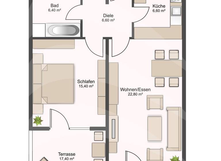 Wohnung zum Kauf 175.000 € 2 Zimmer 66,5 m² 3. Geschoss Haidenhof-Süd Passau 94036