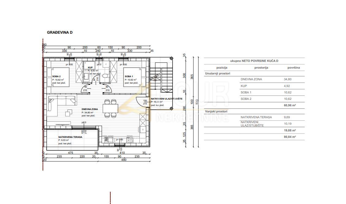 Wohnung zum Kauf 265.000 € 3 Zimmer 81 m²<br/>Wohnfläche Cizici