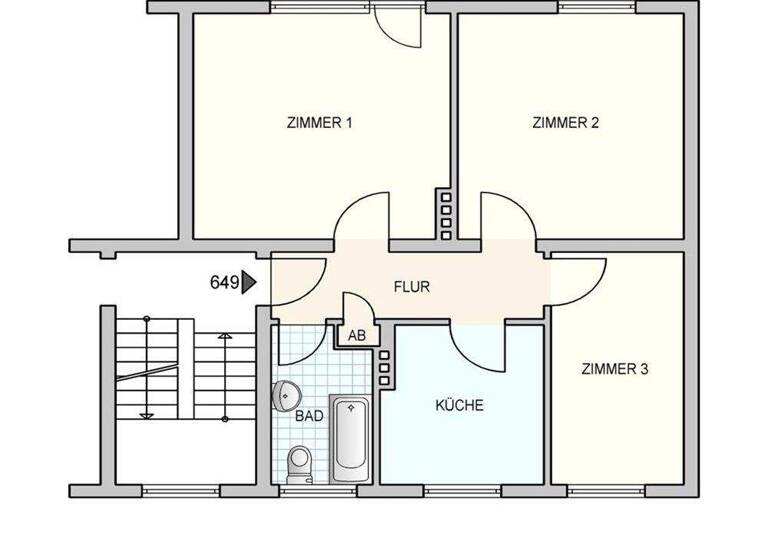 Wohnung zur Miete 589 € 3 Zimmer 61,9 m² 2. Geschoss frei ab sofort Tile-Hagemann-Str. 5 Uelzen 29525