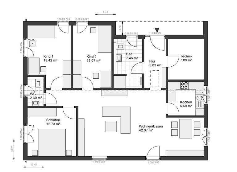 Bungalow zum Kauf provisionsfrei 356.776 € 4 Zimmer 111 m² 475 m² Grundstück Winden 56379