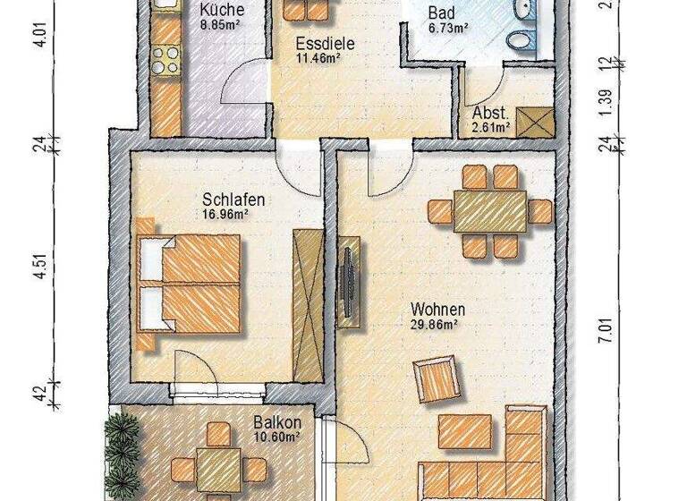 Wohnung zum Kauf 185.000 € 2 Zimmer 80 m² Gehrden 30989